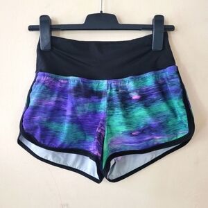 Lululemon 2 in‎ 1 High/Low waist shorts, 6, Rio Nights